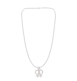 Lesbian Same Sex Female Symbol Charm Necklaces, LGBTQ Gay Pride Awareness