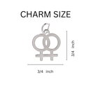 Lesbian Same Sex Female Symbol Hanging Charm, LGBTQ Gay Pride Awarenesss, LGBTQ Gay Pride Awareness