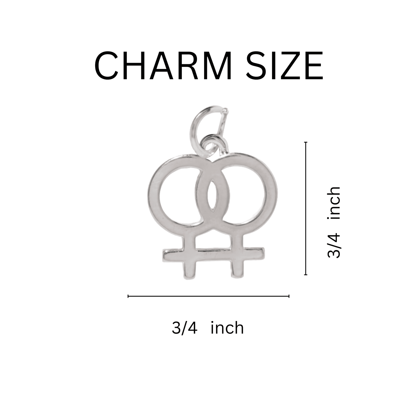 Lesbian Same Sex Female Symbol Hanging Charm, LGBTQ Gay Pride Awarenesss, LGBTQ Gay Pride Awareness