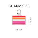 Bulk Lesbian Sunset Flag Charm Bracelets, Lesbian Jewelry Wholesale - We Are Pride