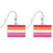 Bulk Rectangle Lesbian Sunset Flag Earrings, Lesbian Jewelry Wholesale