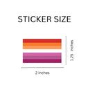 Lesbian Sunset Flag Stickers (250 Per Roll)