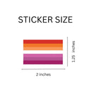 Lesbian Sunset Flag Stickers, Gay Pride Awareness