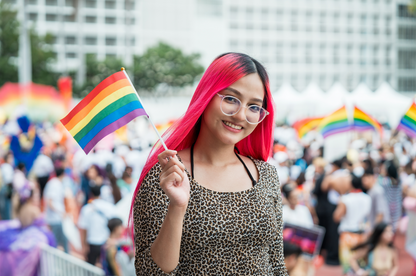 Small Rainbow Striped Flags on a Stick - We Are Pride Wholesale