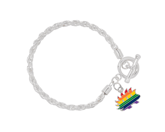 Libertarian Rainbow Porcupine Chunky Charm Bracelets