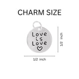 Love Is Love Circle Gay Pride Leather Cord Bracelets - We Are Pride Wholesale