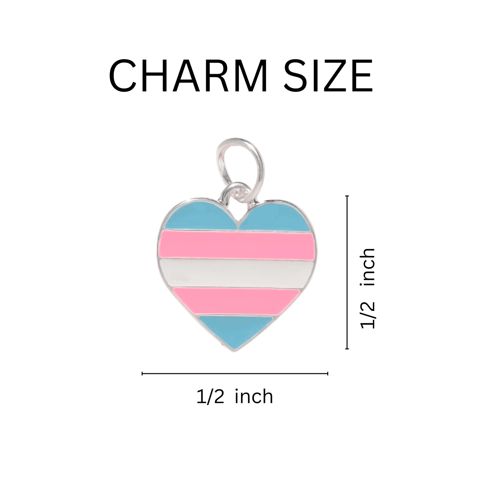 Love Is Love Transgender Heart Charm Bracelets - We Are Pride Wholesale