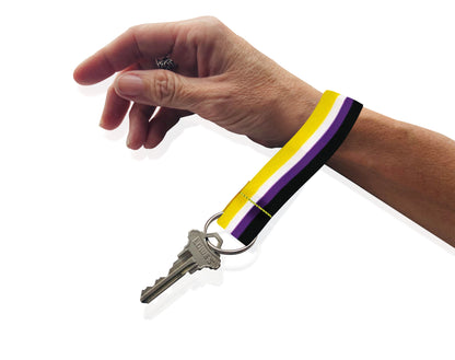 Nonbinary Flag Lanyard Style Keychains for Pride Parades