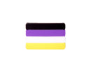 Bulk Nonbinary Striped Rectangle Flag Silicone Pins, LGBTQ Gay Pride Awareness