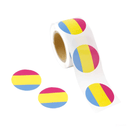 Pansexual Circle Stickers (250 per Roll)