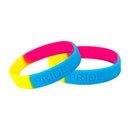 Pansexual Flag Silicone Bracelet Wristbands, Pansexual Pride Bracelets