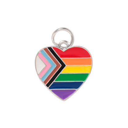 Bulk Daniel Quasar Heart Flag Charms