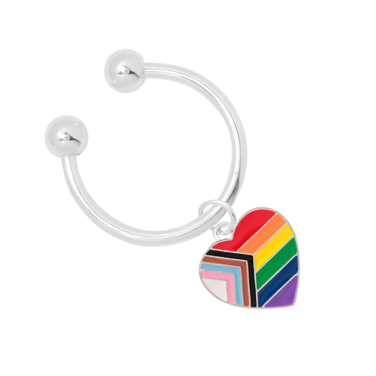 Progress Pride Keychains, LGBT Fundraising Jewelry, PRIDE Events