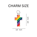 Rainbow Cross Gay Pride Hanging Charms