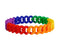 Rainbow Flag Chain Link Silicone Bracelet - Fundraising For A Cause