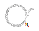 Bulk Rainbow Flag Cross Charm Bracelets for PRIDE Parades, LGBTQ Events