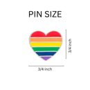 Rainbow Flag Heart Pin, Gay Pride Flag Pins, LGBTQ Flag Pins