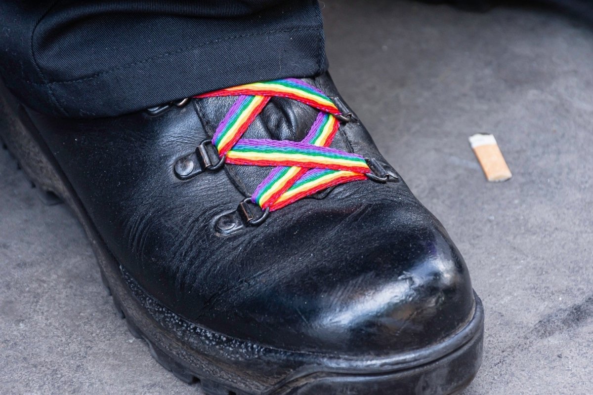 Rainbow Striped Shoelaces, LGBTQ Gay Pride