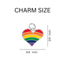 Rainbow Heart Charm Black Cord Bracelets - We Are Pride Wholesale