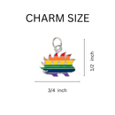 Bulk Rainbow Heart Hanging Charm, LGBTQ Gay Pride Awarenesss, LGBTQ Gay Pride Awareness