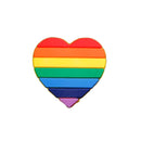 Bulk Rainbow Heart Silicone Pins, LGBTQ Gay Pride Awareness Lapel Pins