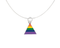 Bulk Rainbow Shaped Triangle Charm Necklaces, LGBTQ Gay Pride Awareness