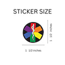 Rainbow Star of Life EMT Stickers (250 per Roll)