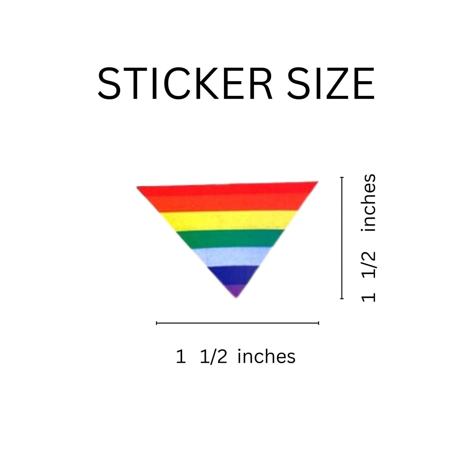 Bulk Rainbow Triangle Shaped Stickers, LGBTQ Gay Pride Awareness