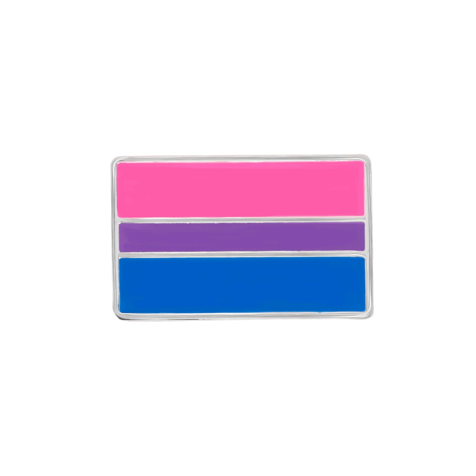 Rectangle Bisexual Flag Pins, LGBTQ Gay Pride Awareness Pins in Bulk