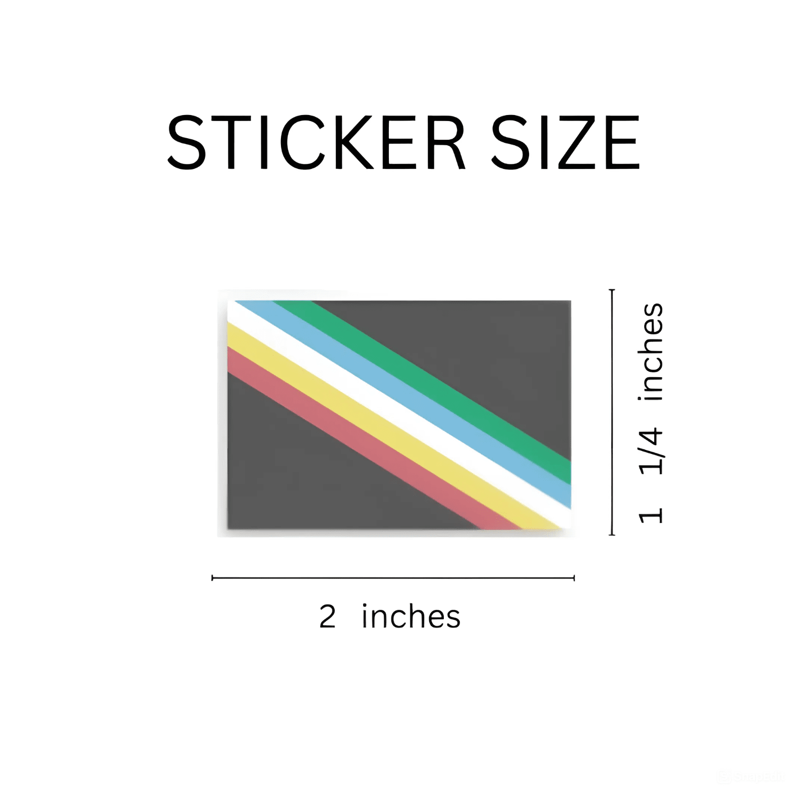 Rectangle Gay PRIDE Disability Flag Stickers (250 Per Roll)
