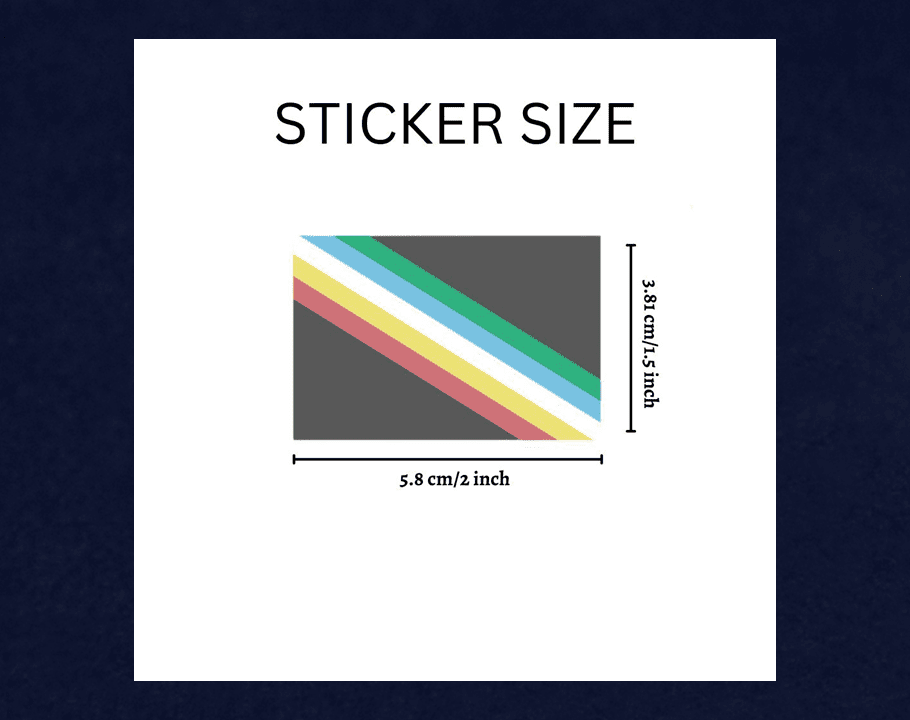 Rectangle Gay PRIDE Disability Flag Stickers, Disability Flag