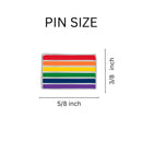 Rectangle Gay Pride Rainbow Flag Pins, LGBTQ Gay Pride Awareness Pins