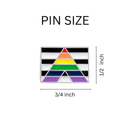 Rectangle Straight Ally LGBTQ Pride Flag Pins in Bulk