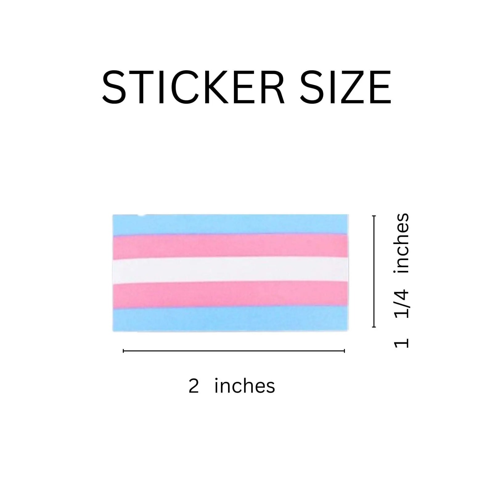 Rectangle Transgender Pride Stickers - We Are Pride Wholesale