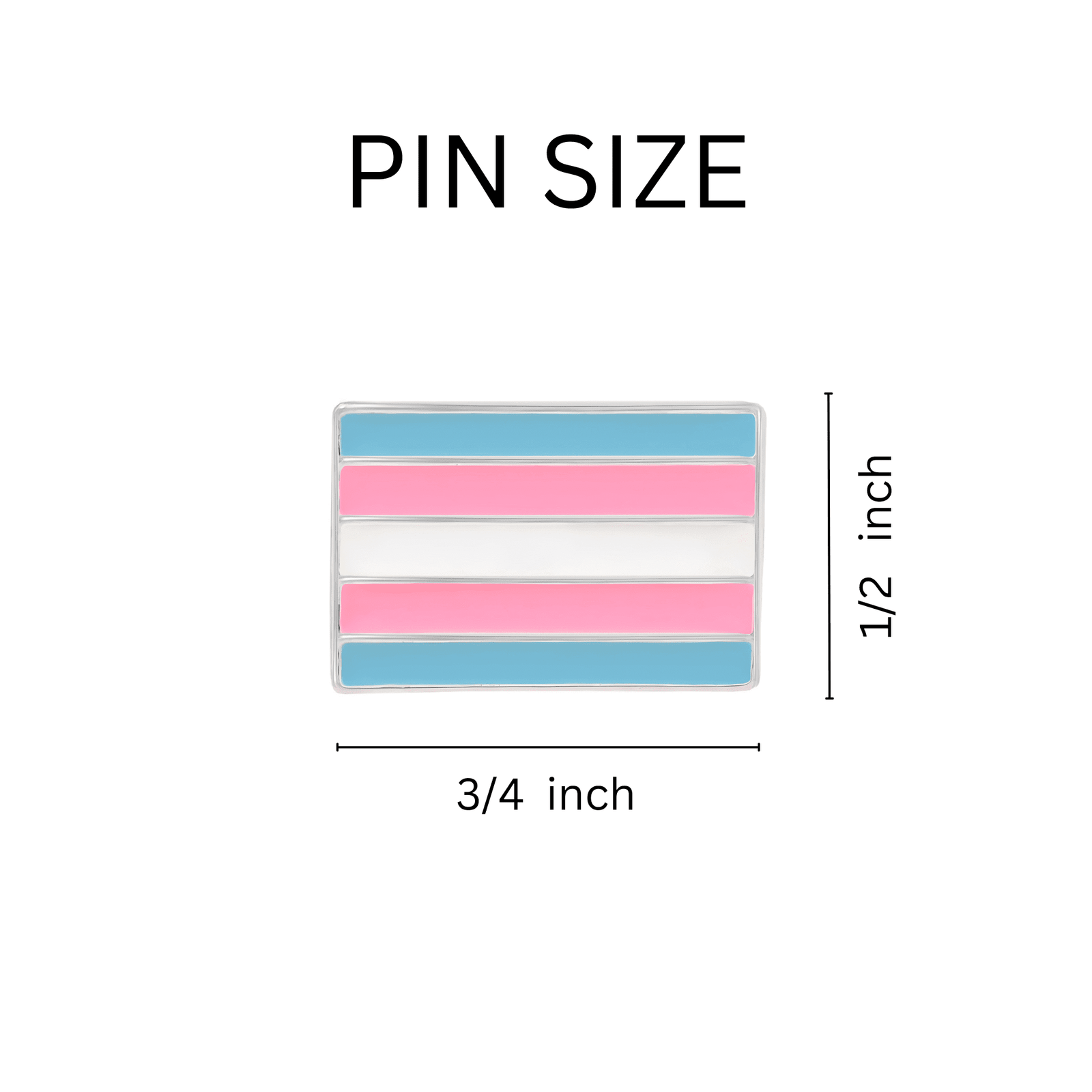 Rectangle Transgender Striped Pins