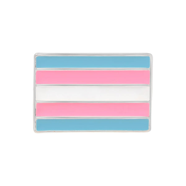 Rectangle Transgender Striped Pins