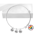 Round Rainbow Heart Love Wins Retractable Charm Bracelets - We Are Pride