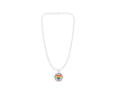  Wholesale Round Rainbow Love Wins Charm Necklaces 