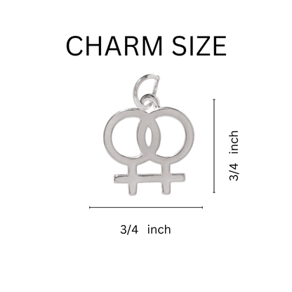 Same Sex Female Symbol Charm Chunky Link Style Bracelets - We Are Pride Wholesale