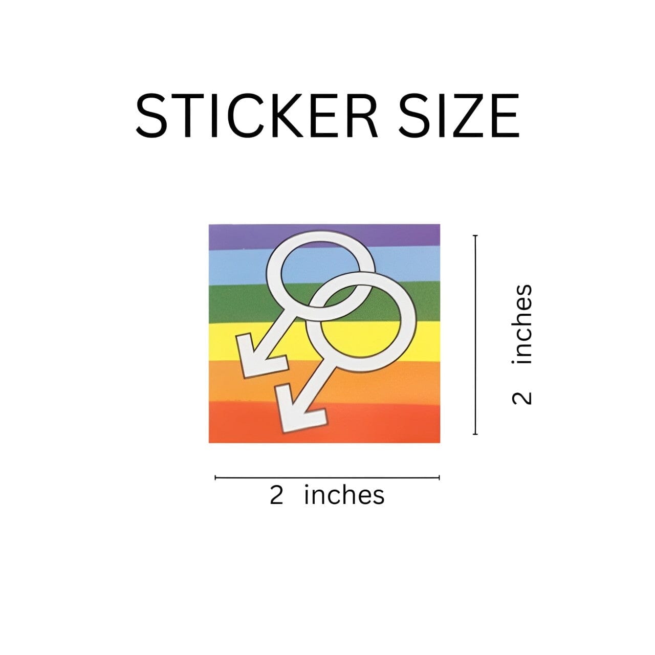 Same Sex Male Symbol Stickers (250 per Roll)