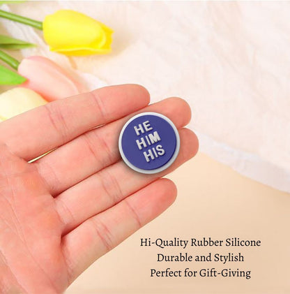 She Her Silicone Pronoun Pins for Gay Pride, LGBTQ Gay Pride Jewelry