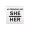 Bulk She/Her Pronoun Square Pins for Gay Pride, Pronoun Jewelry