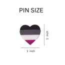 Asexual Heart Shaped Pins, LGBTQ Gay Pride Pins in Bulk