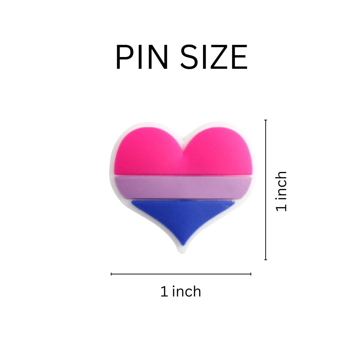 Bisexual Flag Heart Pins for Gay Pride, LGBTQ Gay Pride Jewelry