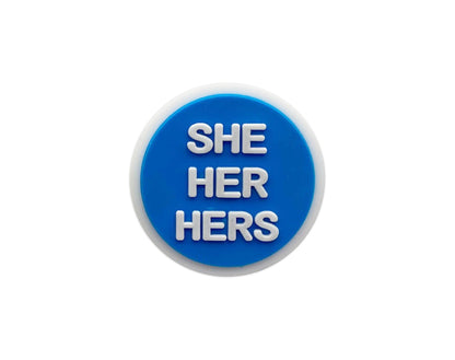 She Her Silicone Pronoun Pins for Gay Pride, LGBTQ Gay Pride Jewelry