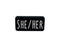 He Him Black Rectangle Silicone Pronoun Pins for Gay Pride