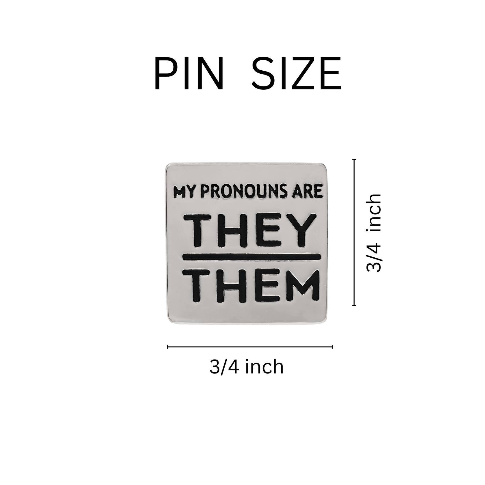 Wholesale They/Them Square Pronoun Pins for Gay Pride, PRIDE Pins