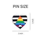 Straight Ally Allies LGBTQ Gay Pride Heart Silicone Pins - We Are Pride Wholesale