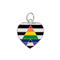 Straight Ally LGBTQ Heart Charms, LGBTQ Gay Pride Jewelry