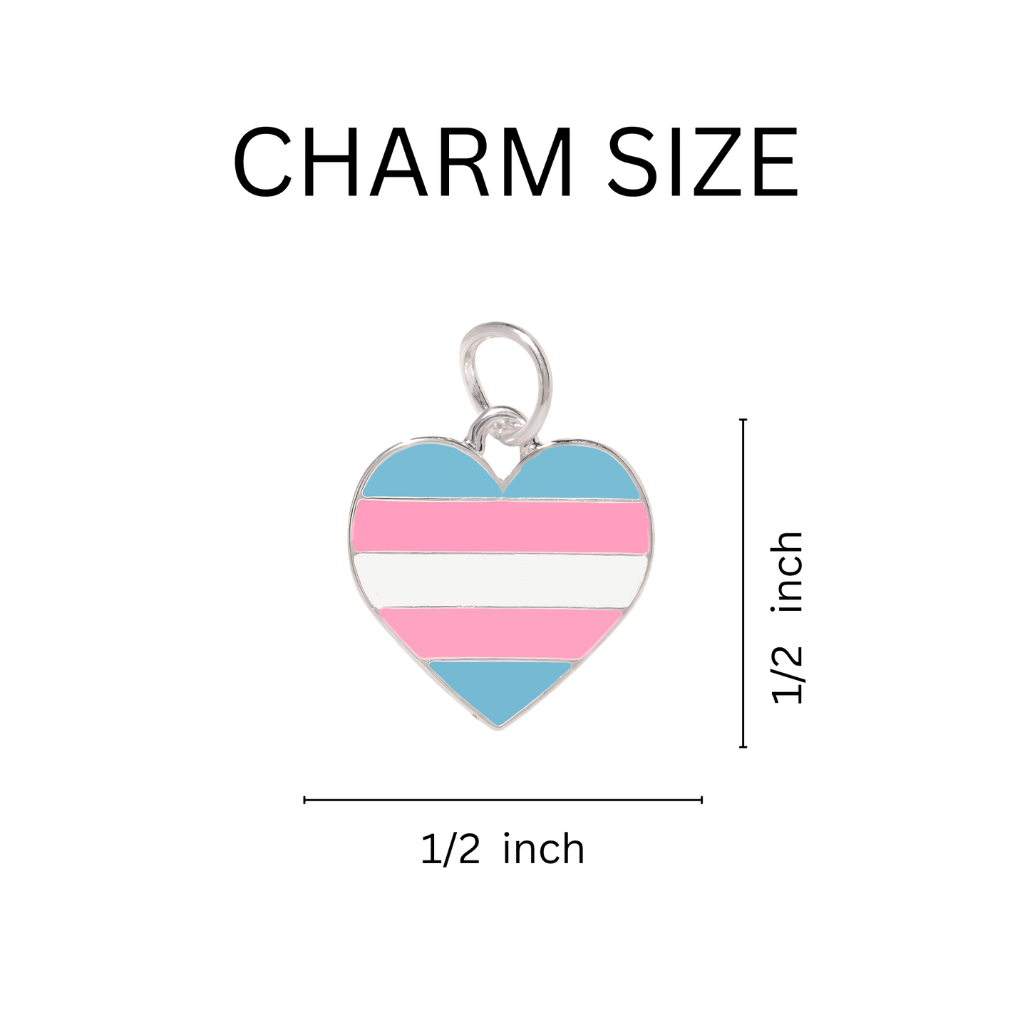 Transgender Heart Charm Key Chain, LGBTQ Gay Pride Awarenesss, LGBTQ Gay Pride Awareness